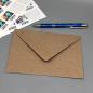 Preview: Umschlag C6 Papier Grußkarten kraft braun geschlossen